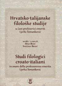 Hrvatsko-talijanske filološke studije u čast profesorici emeriti Ljerki Šimunković