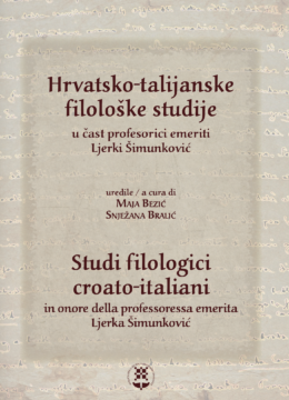 Hrvatsko-talijanske filološke studije u čast profesorici emeriti Ljerki Šimunković